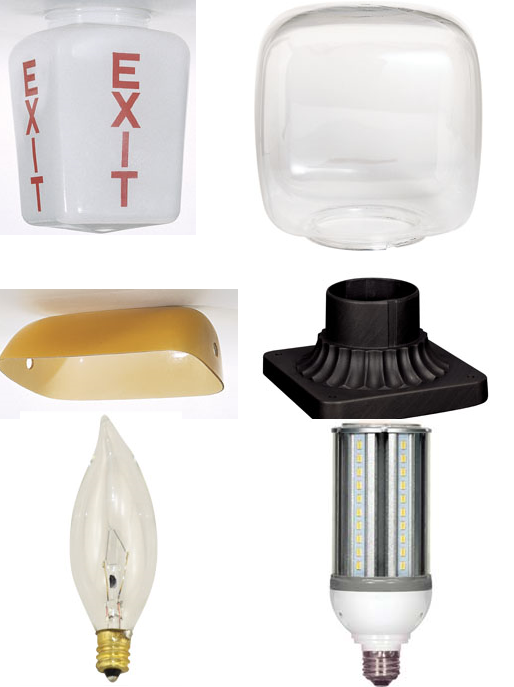 Replacement for 90/2564 CLIP on SHADE WHITE HALF SHANTUNG 4 INCH TOP 4 INCH BOTTOM 4 1/2 INCH SIDE
