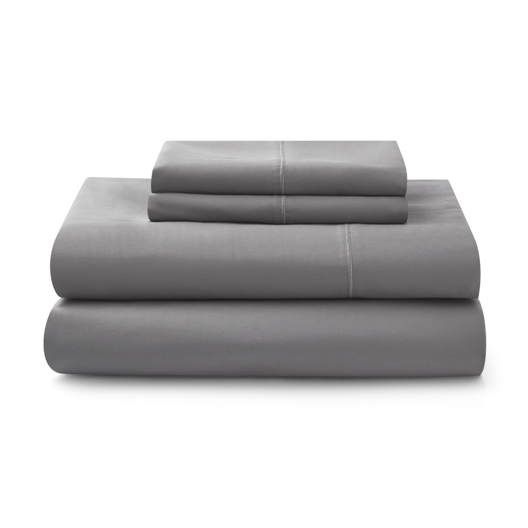 Better Homes & Gardens 4-Piece 400 Thread Count Dark Grey Performance Hygro Cotton Sheet Set  Full