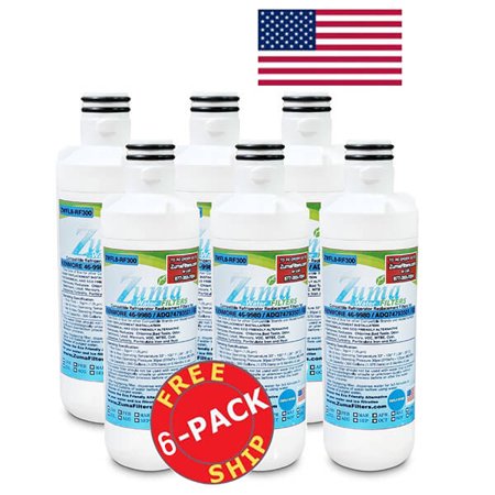 ZUMA Brand   Water and Ice Filter   Model # ZWFL8-RF300   Compatible with Kenmore® 46-9980 - 6 Pack - Made in U.S.a
