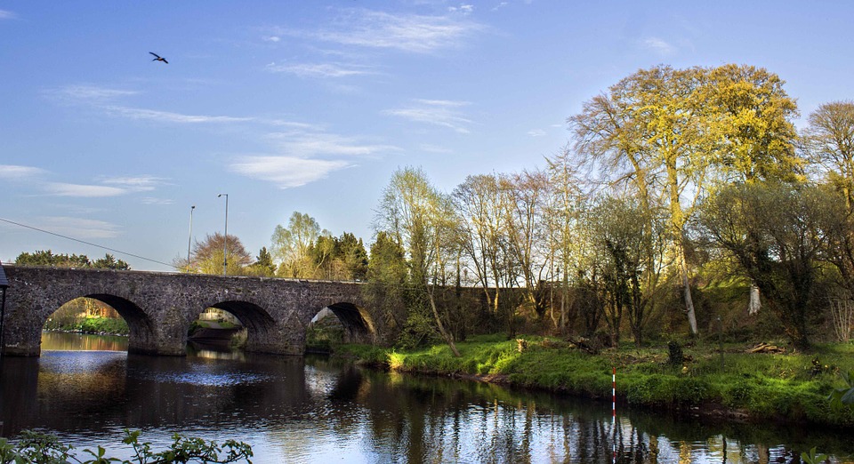 Peel-n-Stick Poster of Arches Bridge Landscape Hour Shaws Golden Water Poster 24x16 Adhesive Sticker Poster Print