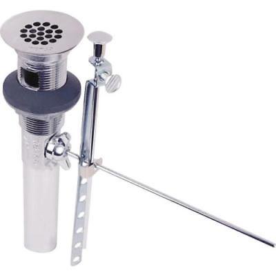 1 Piece Drop in Lav Drain with Replaceable Grid Strainer & Pop up Stopper Brass