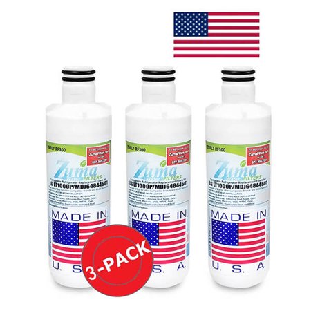 ZUMA Brand   Water and Ice Filter   Model # ZWFL7-4P-WFS   Compatible with LG® Lt1000pc MDJ64844601 LT-1000PC ADQ74793504 46-9980 9980 - 4 Pack - Mad