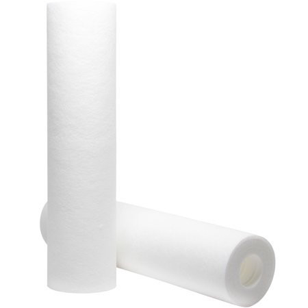 2-Pack Replacement for MaxWater 101038 Polypropylene Sediment Filter - Universal 10-inch 5-Micron Cartridge for MaxWater 9 Stage Alkaline Reverse Osmo