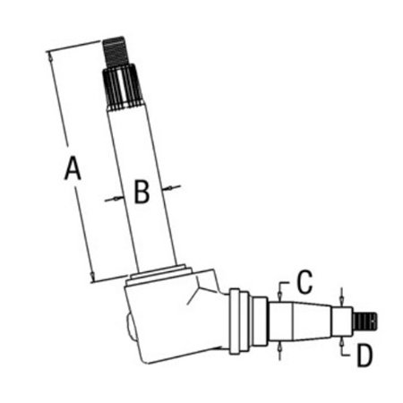 D9NN3105AA Fits Ford Fits New Holland RH / LH Spindle 8000 8530 8630 8700 TW10 TW20 TW30 +