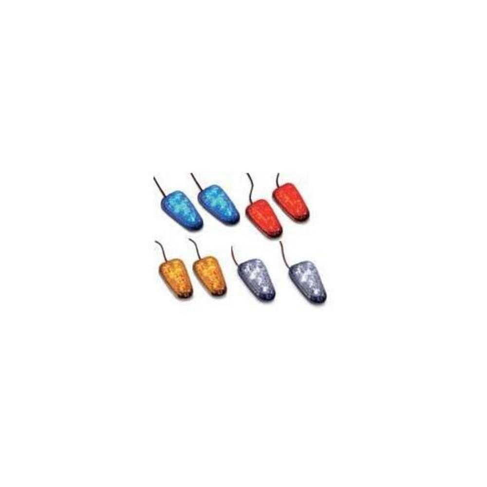 K&S Technologies 25-9734 LED Fits Mini™ Triangle Marker Lights - Black/Clear Lens