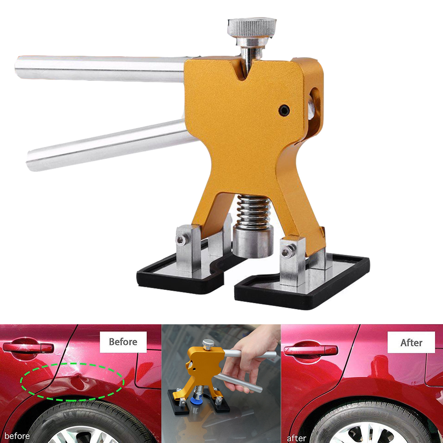 Pops a Dent Lifter Paintless Dent Repair Tools Dent Puller Kits for Car Auto Body Motorcycle Refrigerator Washing Machine Dent Removal