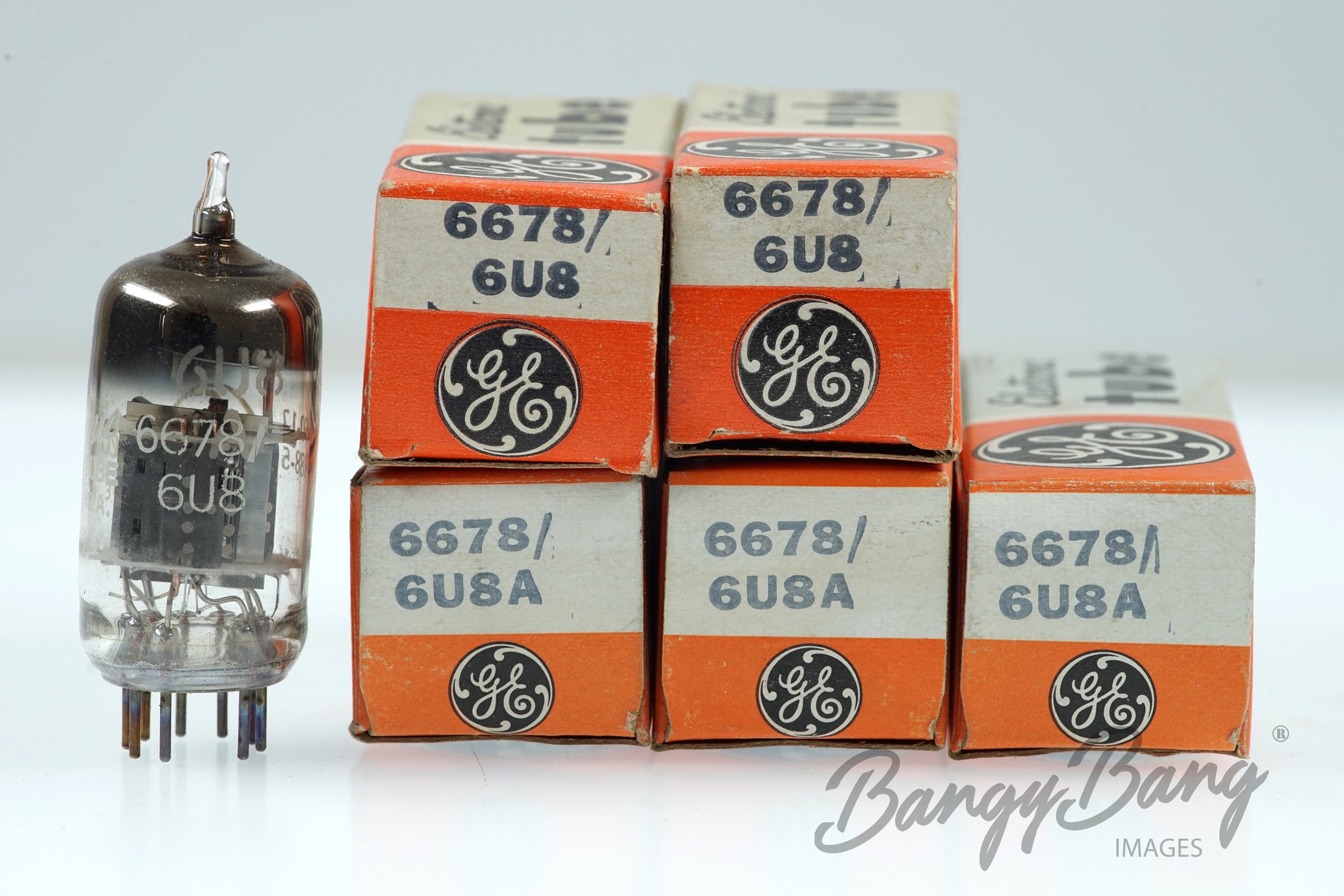 5 Vintage General Electric 6678/6U8 Noval Pentode Power Output Valve- BangyBang Tubes