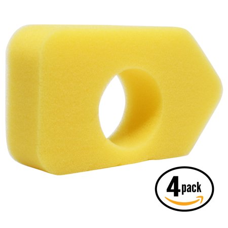 4-Pack Replacement Briggs & Stratton 10A902-1021-81 Engine Air Filter Foam Element - Compatible Briggs & Stratton 698369 Filter
