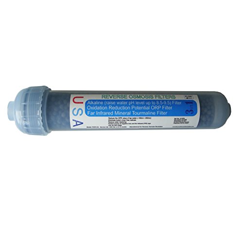Universal Alkaline (raise PH Level up to 8.5-9.5), ORP and Tourmaline (3-in-1) Inline Filter, 2