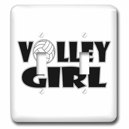 3dRose Volley Girl - Volleyball - Double Toggle Switch