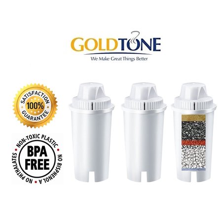 GoldTone 7 Stage Alkaline Water Filter Replacement Fits Wamery, Wellblue & Brita Water Pitchers. Replaces Your Brita Alkaline Water Filter. Ionize,Pur