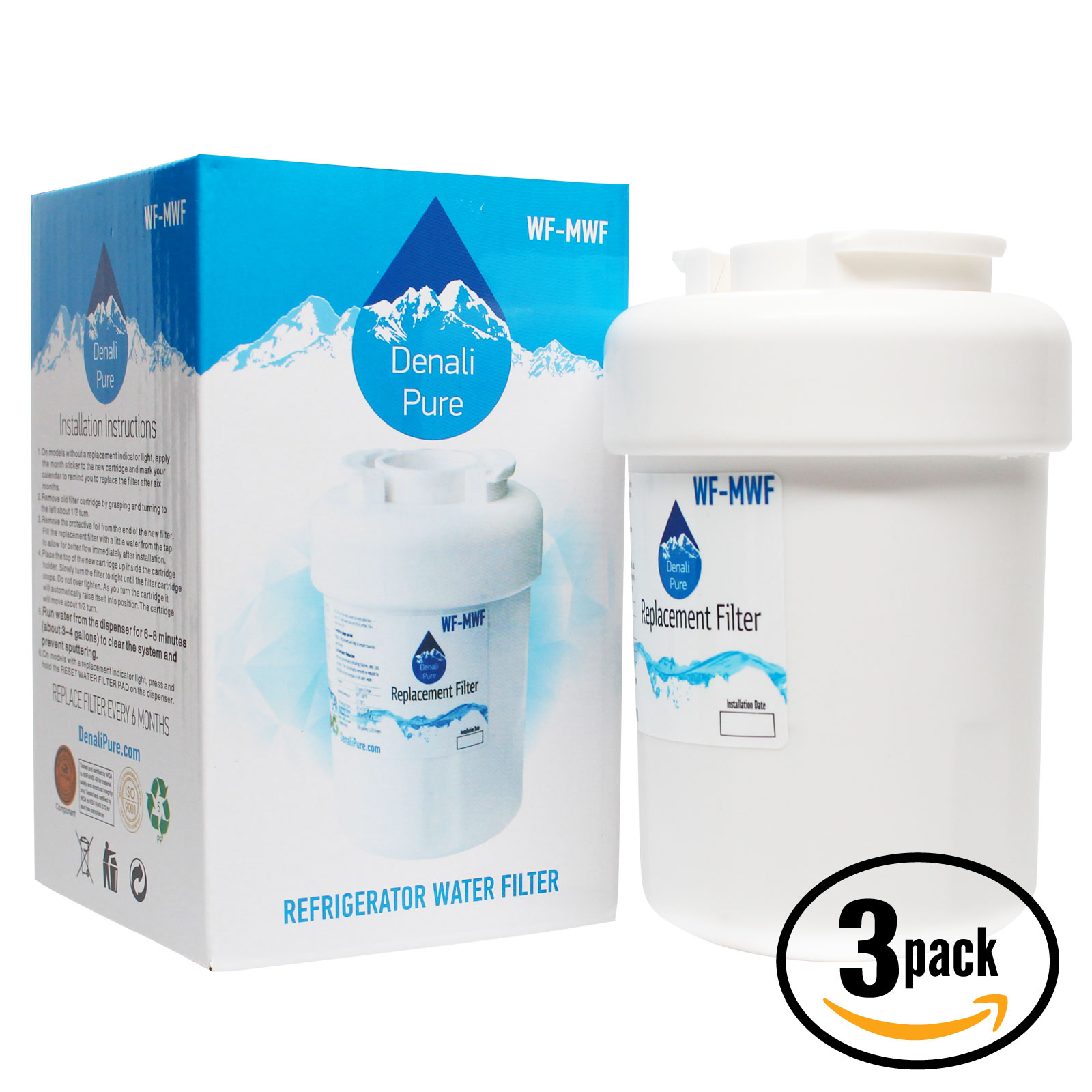 3-Pack Replacement for Kenmore / Sears 36359522997 Refrigerator Water Filter - Compatible with Kenmore / Sears 46-9991  46-9905 Fridge Water Filter Ca
