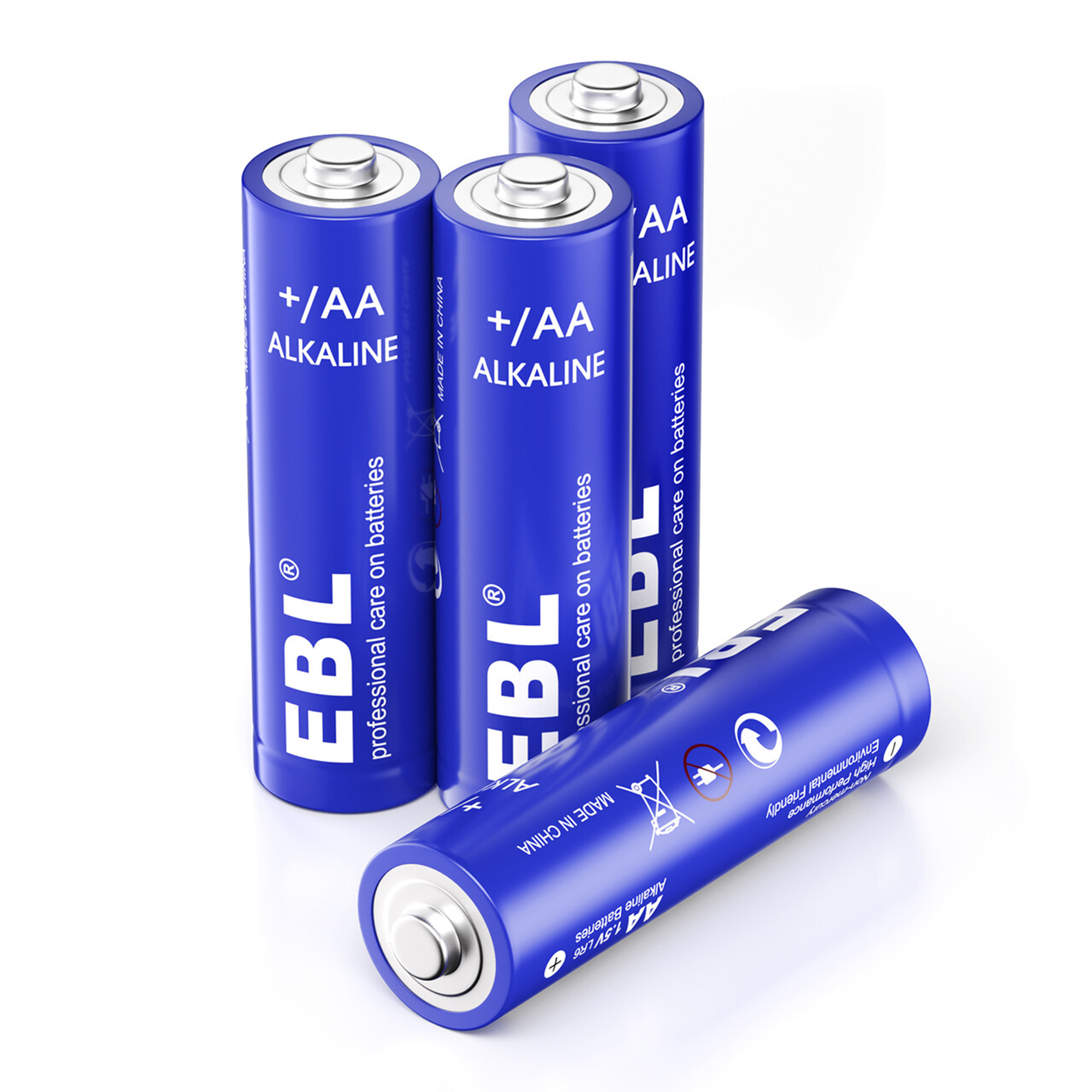 EBL 4-Pack AA Alkaline Batteries 1.5V LR6 LR91 MN1500 AM3 Battery 15A
