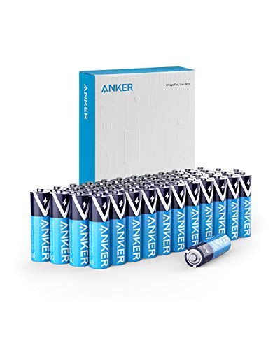 Anker Alkaline AA Batteries (48-Pack), Long-Lasting & Leak-Proof with PowerLock Technology, High Capacity Double a Batteries with Adaptive Power and S