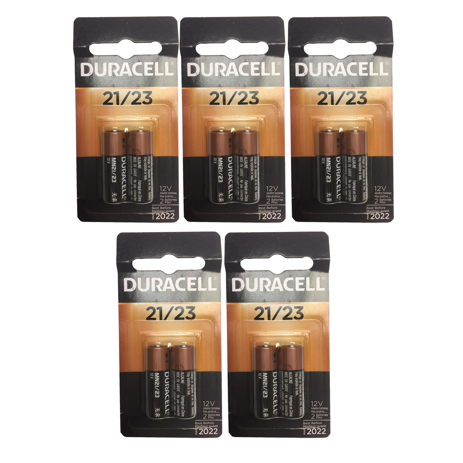 5x 2pk Duracell MN21 Alkaline 12V Battery A23  GP23A  L1028  LRV08