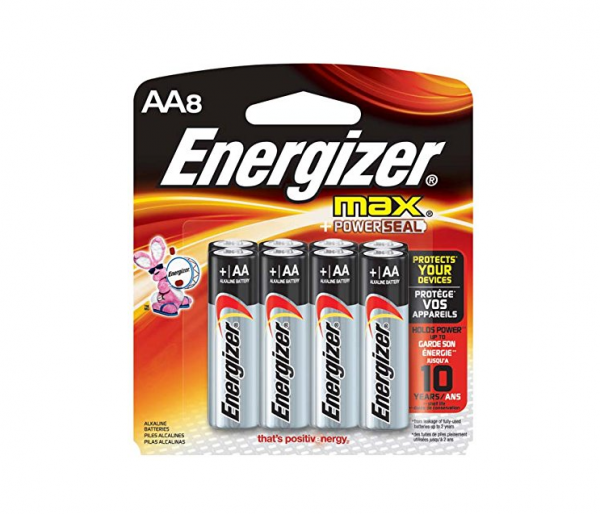 Energizer MAX Alkaline, AA Batteries, 8 Pack