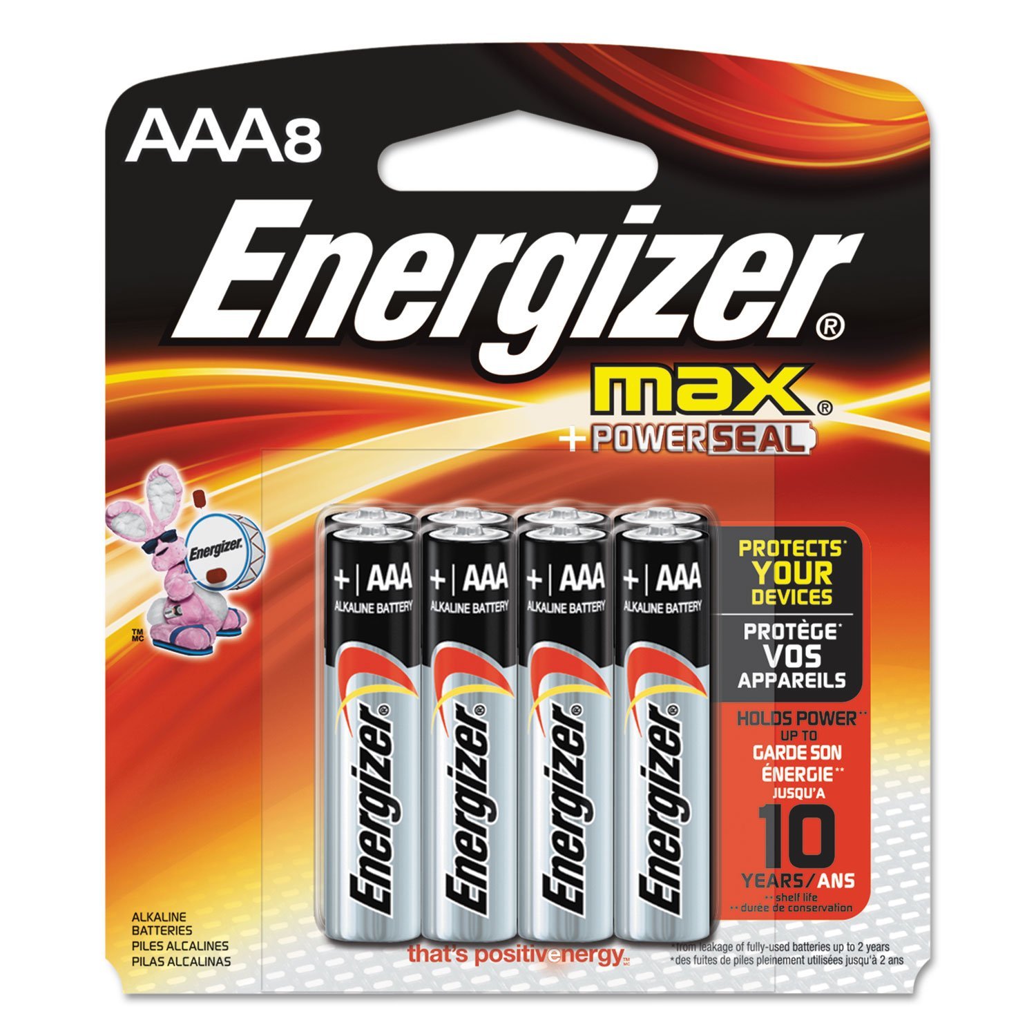 Energizer Max Alkaline AAA Batteries 8 Ea