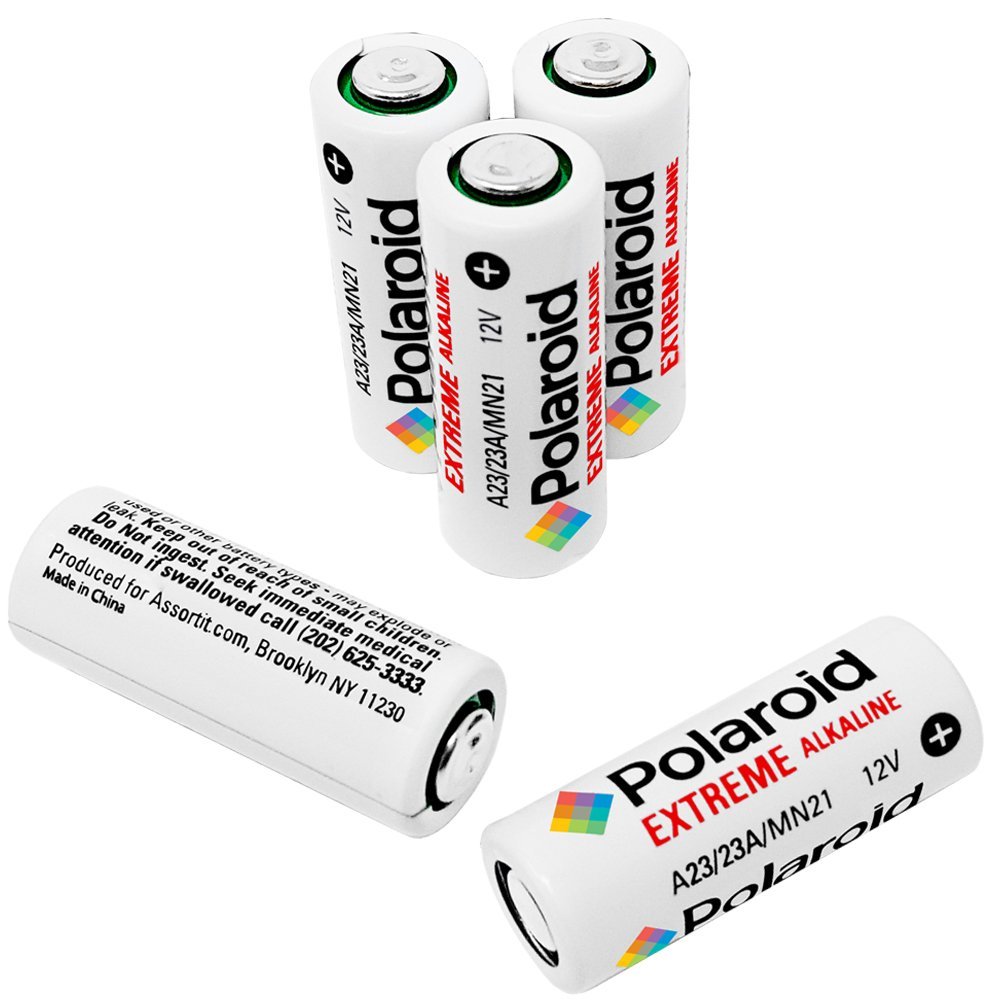 Polaroid A23 23A 12V GP23AE Extreme Alkaline Batteries Mercury Free Blister Packaging (5-Pack)