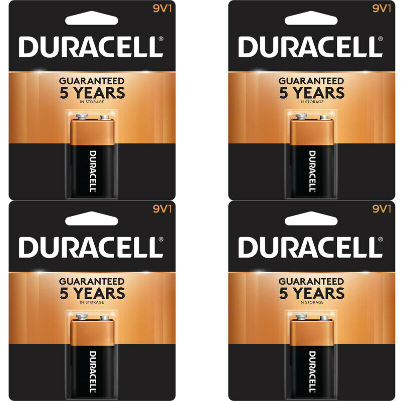 4 Count Duracell 9V Coppertop Alkaline Battery