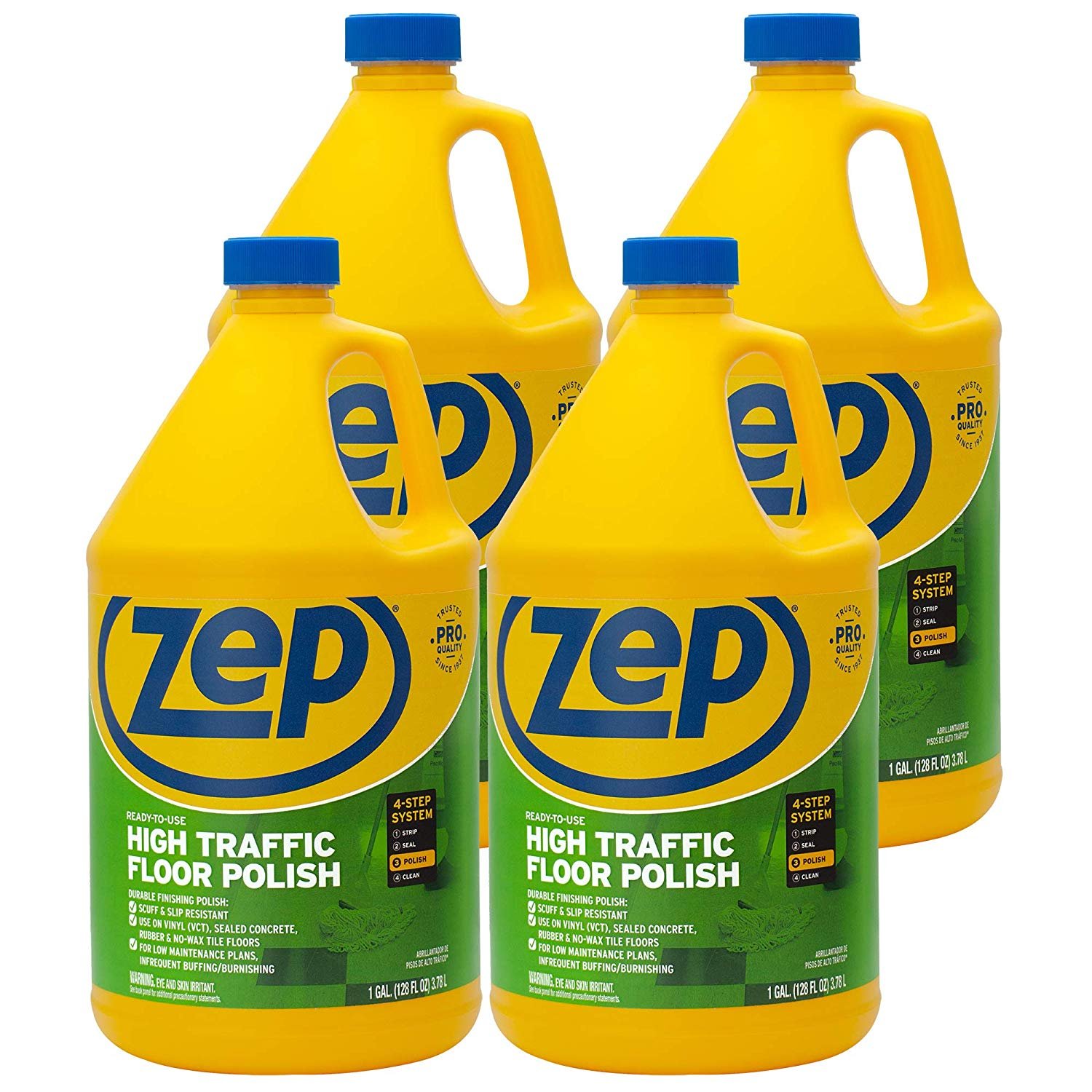 Zep High Traffic Floor Polish 128 Ounce ZUHTFF128 (Case of 4)