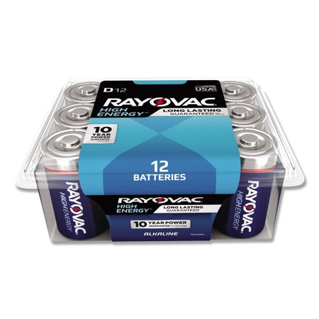 Alkaline Battery, D, 12/Pack