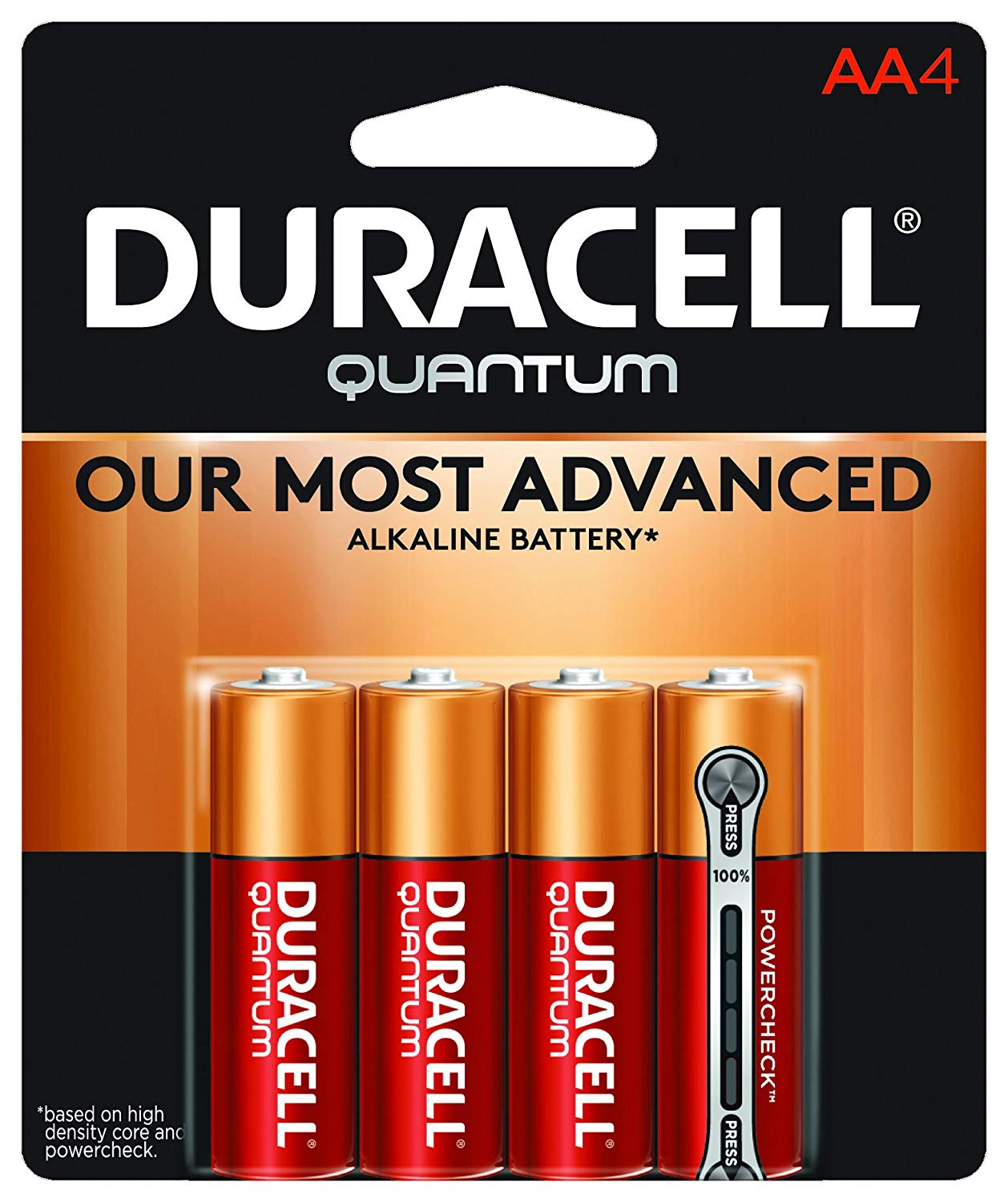 Duracell Battery Quantum Alkaline Size AA (1 Pack of 4)