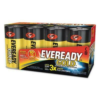 Eveready Gold Alkaline Batteries, C, 8 Batteries/Pack