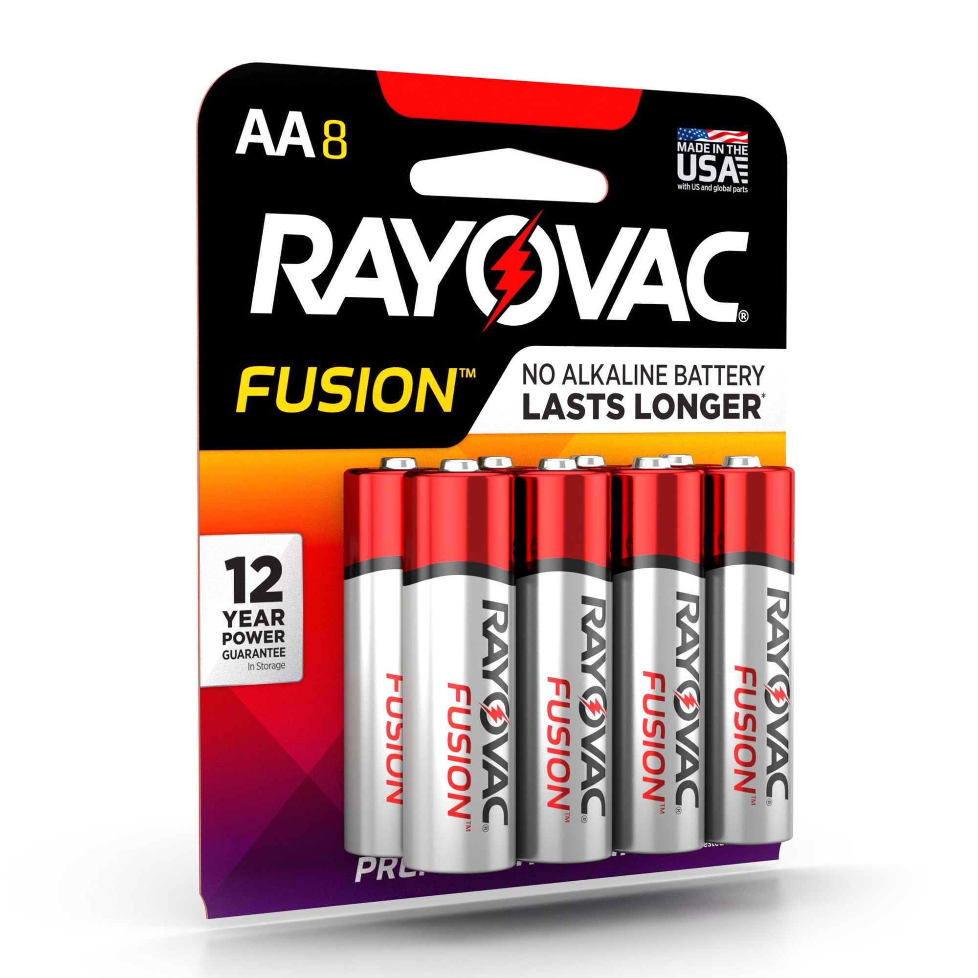 Rayovac Fusion Premium Alkaline  AA Batteries  8 Count with SD Card