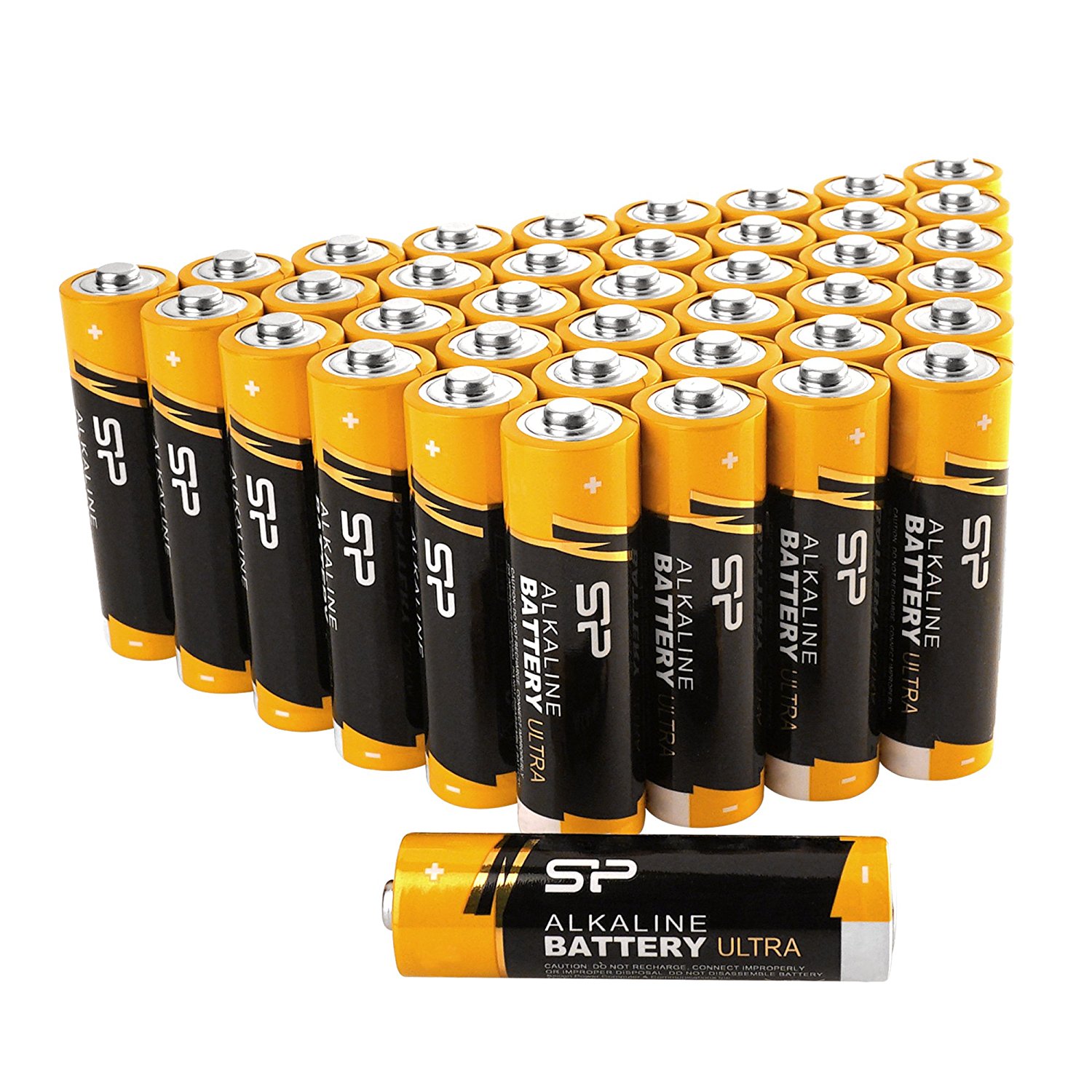 Silicon Power 40 Pack AA Alkaline Batteries - 1.5V Anti-Leakage Protection (SPAL02ABAT40PV1KAE)