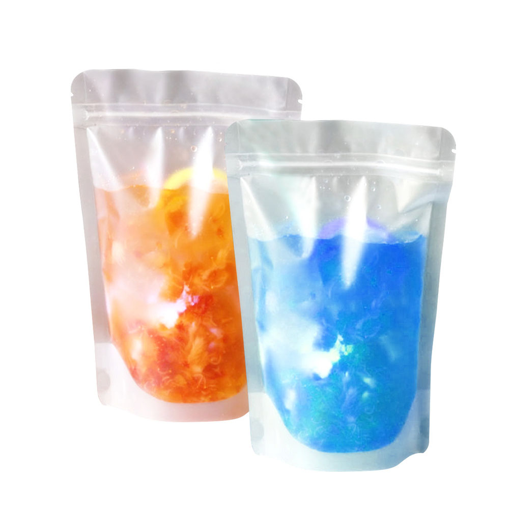 (Price/50 PCS) Aspire Frosted Ziplock Stand up Pouch Bags, Juice Pouches Bags, 4 Mil, 8oz, 13oz-8oz-50