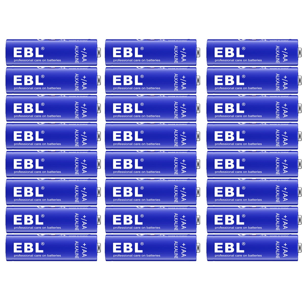 EBL 24-Pack Alkaline Batteries 1.5V LR6 LR91 MN1500 AM3 AA Battery 15A