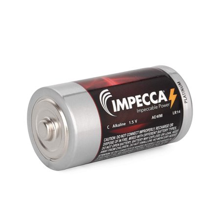 Impecca 1.5 Volt All Purpose Alkaline C Batteries- Platinum Series (24 Pack)