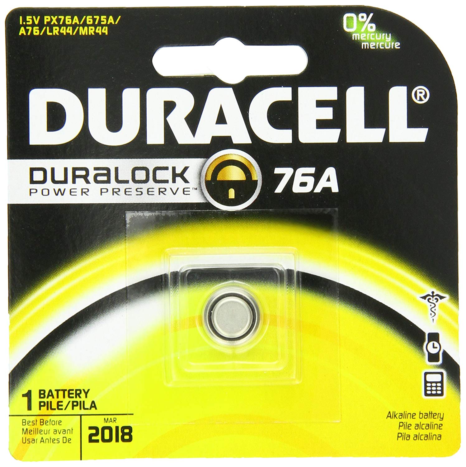 Duracell Battery (Case of 36) Alkaline Size 76A 1.5V