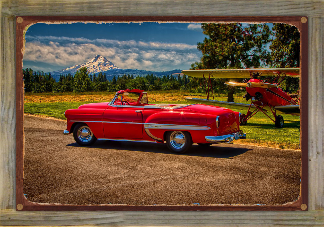 1953 CHEVY BEL AIR Rustic Metal Print on Reclaimed Barn Wood by Nicholas Bielemeier (12