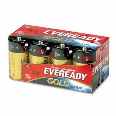 Eveready Gold Alkaline Batteries, D, 8 Batteries/Pack