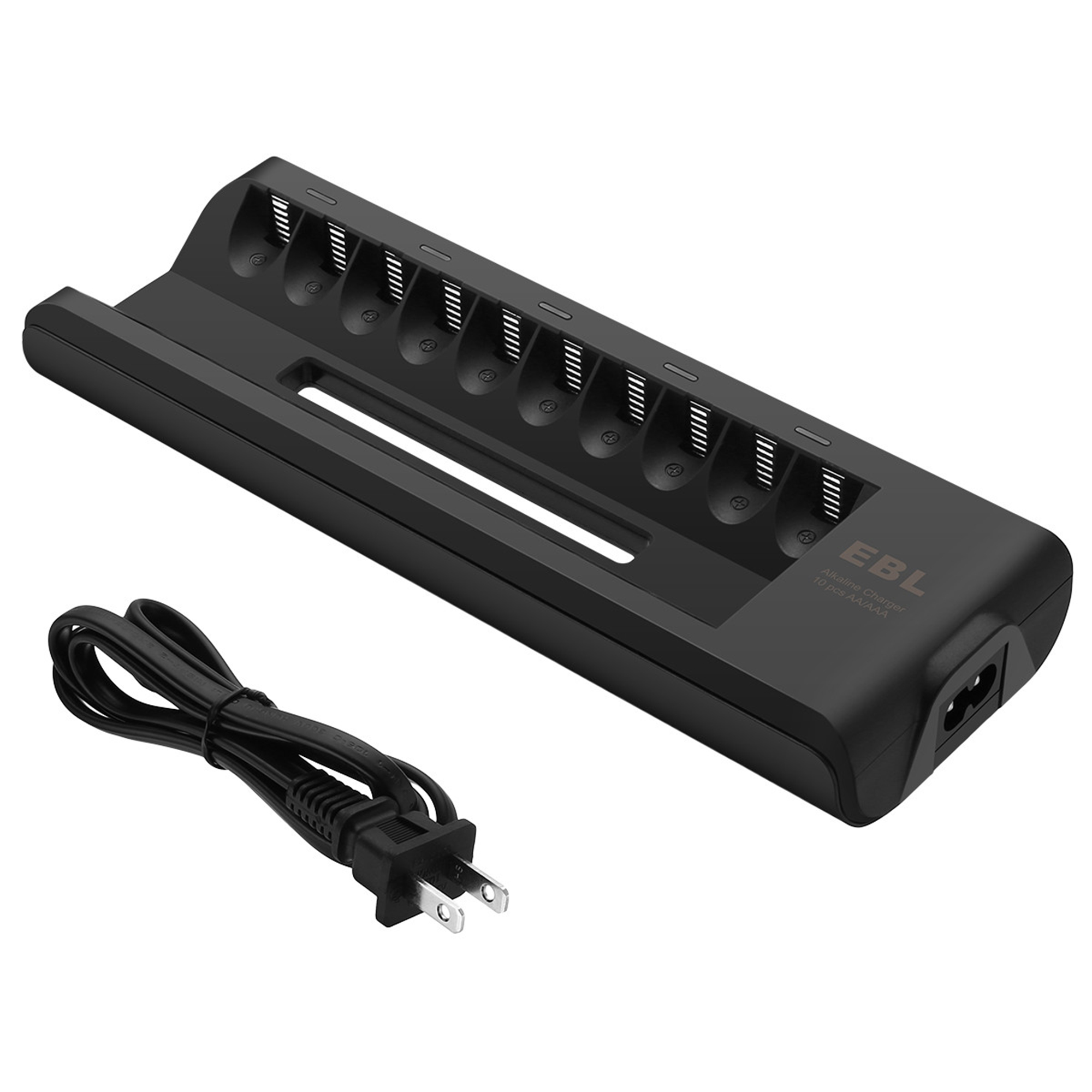 EBL 10 Bay Battery Charger for AA AAA Alkaline Battery Disposable Rechargeable Batteries