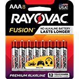 Rayovac Fusion Alkaline AAA Batteries for Toy  Digital Camera - AAA - Alkaline - 8 / Pack