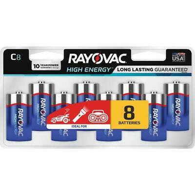 Rayovac Alkaline C Batteries - for Toy, Flashlight, LED Light - C - Alkaline - 8 / Pack