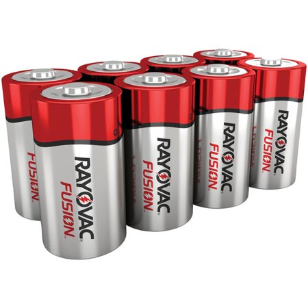 Rayovac® Fusion? Long-lasting Alkaline (d, 8 Pk)