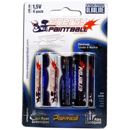 Energy Paintball AA Alkaline Battery - 6 Pack