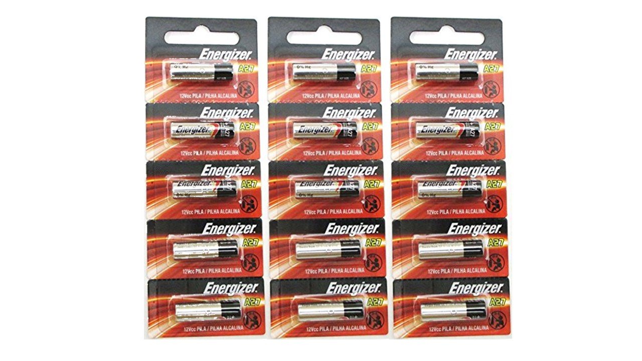 Energizer 27A-A27-12V-MN27 MS27 GP27A V27GA L828 G27A Alkaline Battery-New Pack of 15