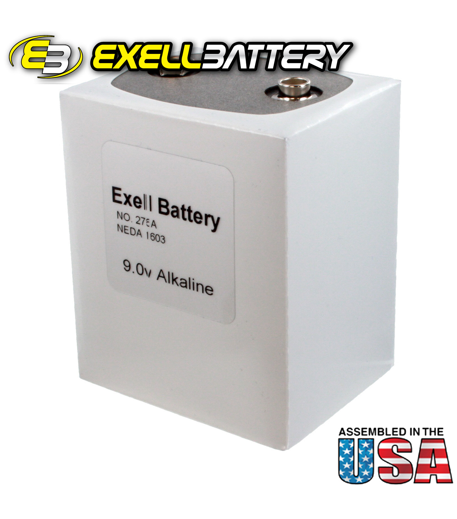 Exell 276 Alkaline 9V Battery NEDA 1603, PP9,TR9 Replaces Eveready 276 + 30% Off!