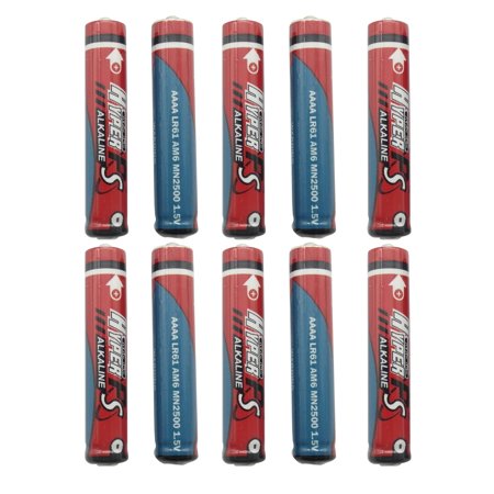 HyperPS - 10PCS - AAAA Alkaline Batteries MX2500, Mini, UM 6 (JIS), LR8D425, 25A for Streamlight Stylus Lights