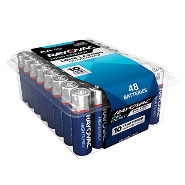 Rayovac AA Batteries, Alkaline Double a Batteries (48 Battery Count)