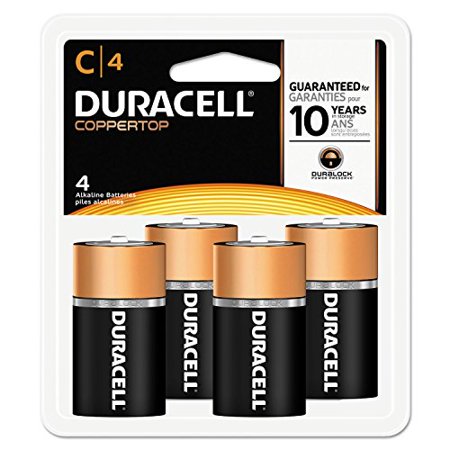 3 Pack Duracell Coppertop Size C Alkaline Battery 4 Count Each