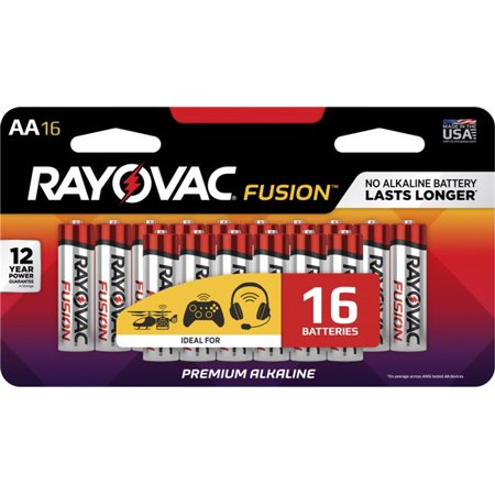 Rayovac 1562442 Fusion Advanced Alkaline AA 16-PK