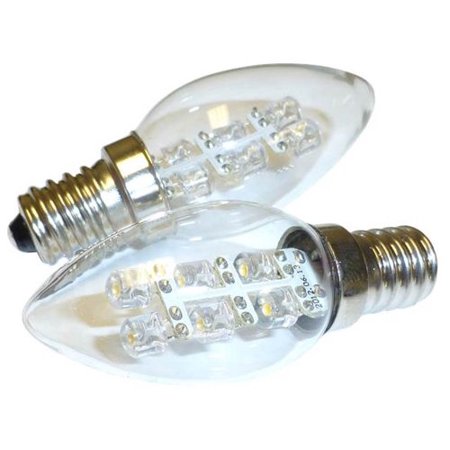 Boulder LED 0.5 Watt (5W) 15 Lumen C7 Night Light Bulb, 2900K Soft White Light, E12 Base 2-Pack