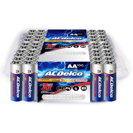 ACDelco AA Batteries Alkaline Battery 100 Count Bulk Pack 100-Count