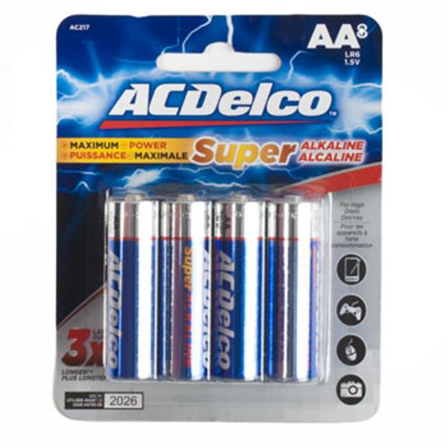 Kole Imports AC217 Batteries AA Alkaline, 8 per Pack - Pack of 48