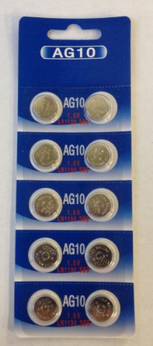 Brooklyn Battery Works Size LR54 V389 389 AG10 L1131 Alkaline Watch Battery - 10 Batteries